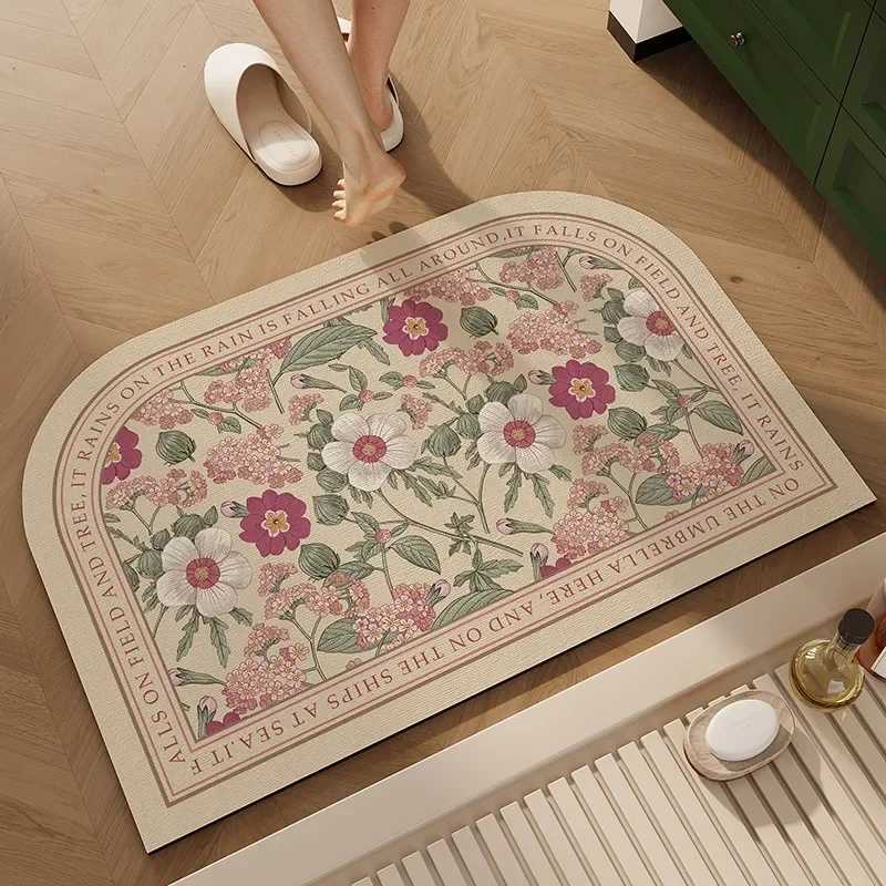 Bathroom Mat Toilet Entrance Doormat Bath Rug Non-slip Carpet Absorbent Foot Mats for Floor Anti-slip Area Rugs Home Decor H251205