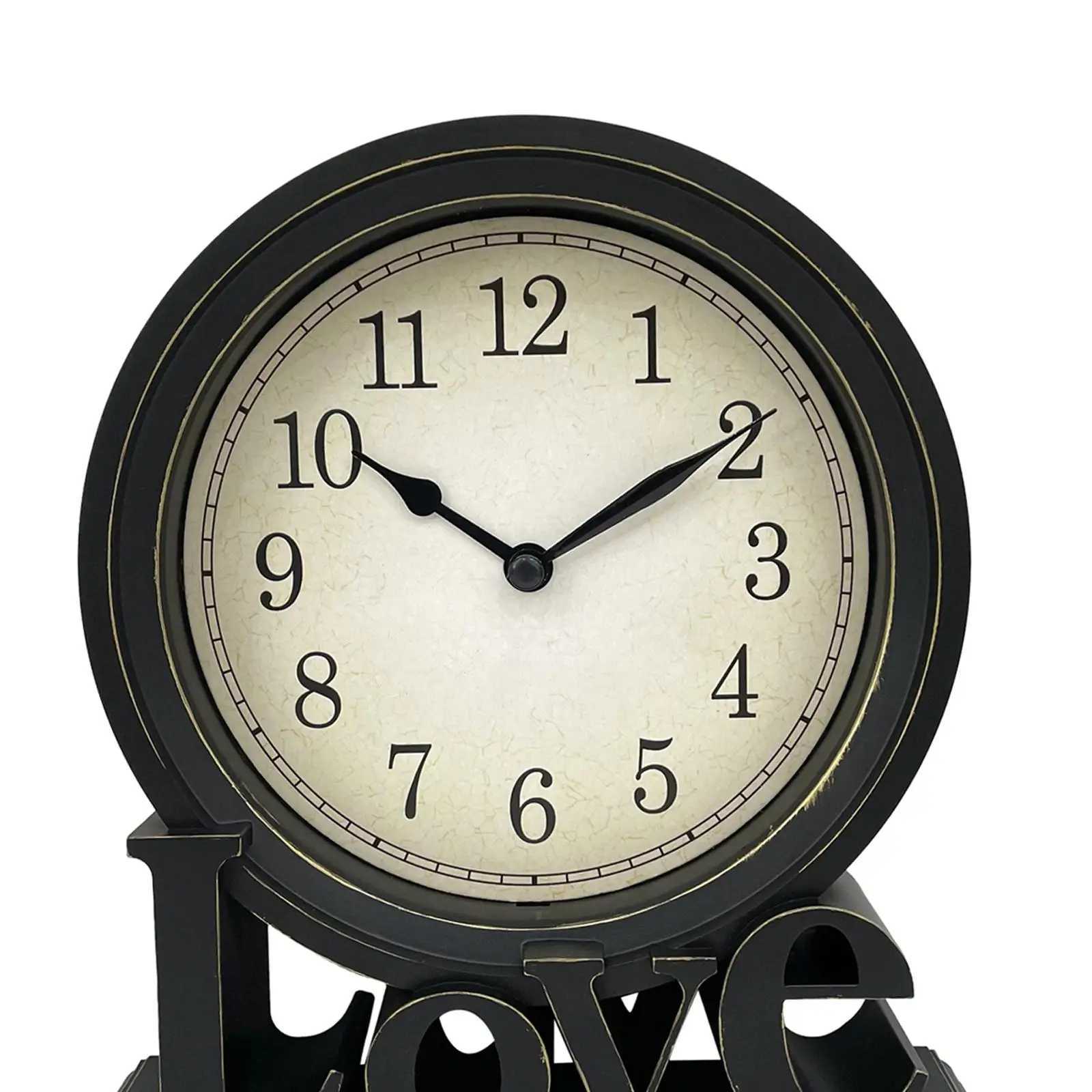 Desk Clock Non Ticking European Style Super Silent Decorative Table Clock Retro for Table Bedroom Indoor Room Decor Desktop M251205 - view 6