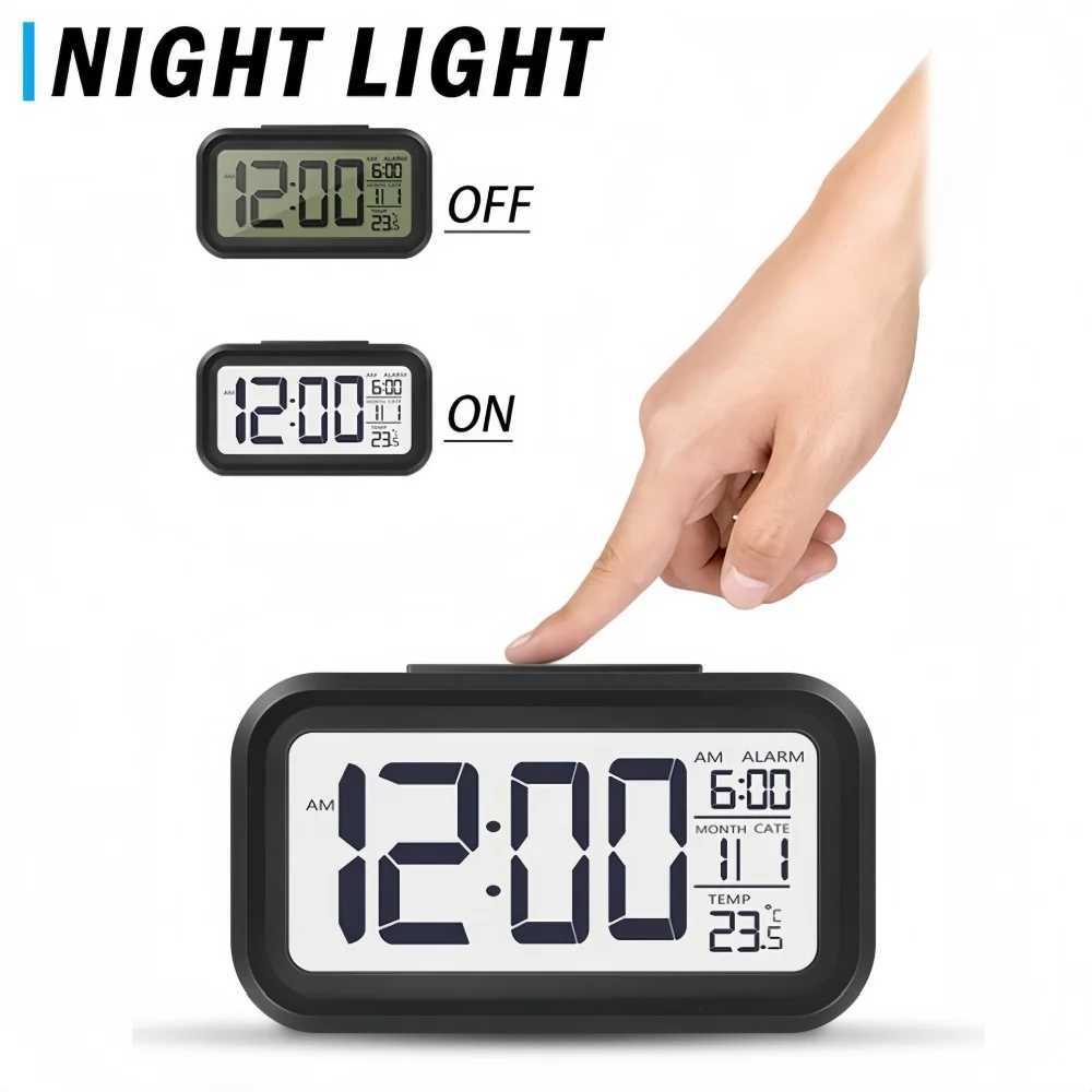 Led Digital Alarm Clock Backlight Data Times Calendar Desktop Multi-function Electronic Bedroom Decoration Desk Decorations Wall M251205 - view 3