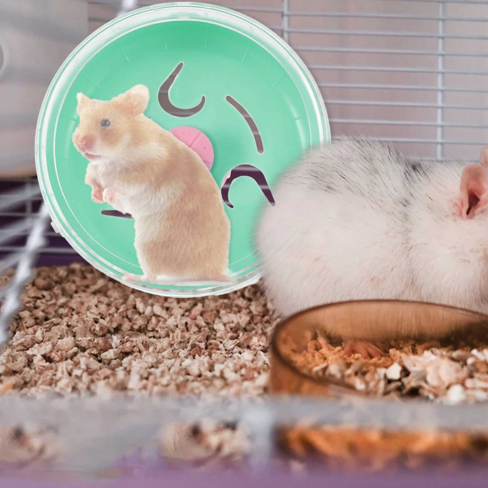 1Set Hamster Cage Accessories Multifunctional Running Wheel Food Bowl Water Bottle Small Animal Supplies Pet Exercise Tool M251205