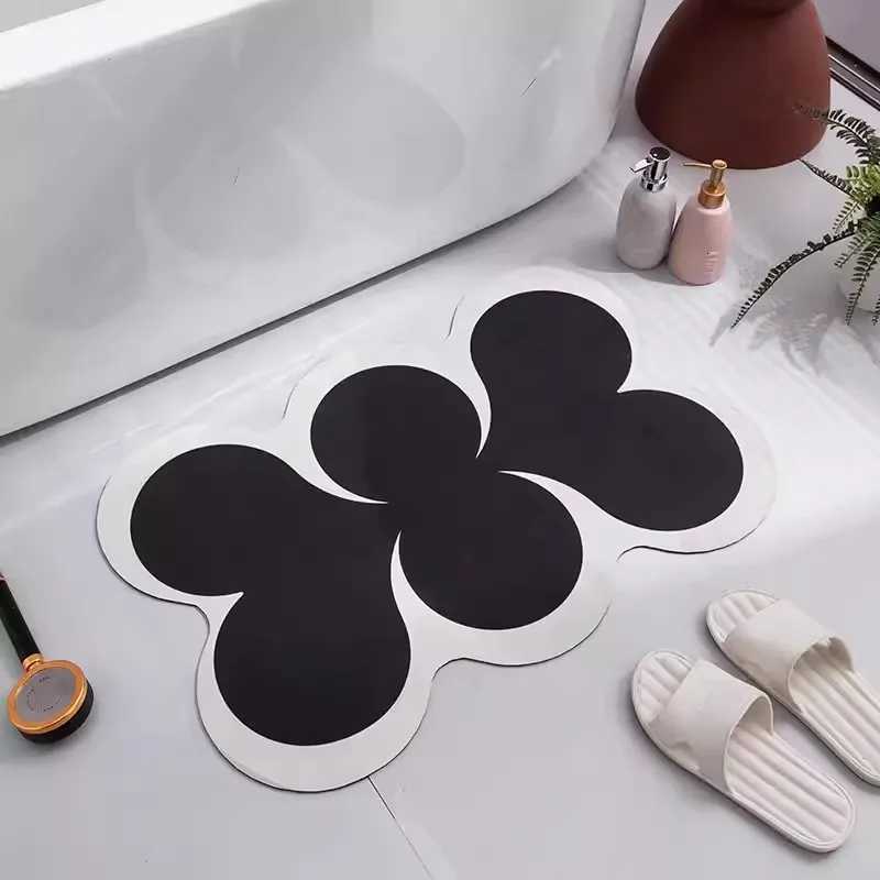Absorbent Bathroom Mat Carpet Shower Floor Mat Diatom Mud Bathroom Floor Mat Non-Slip Thick Carpet H251205