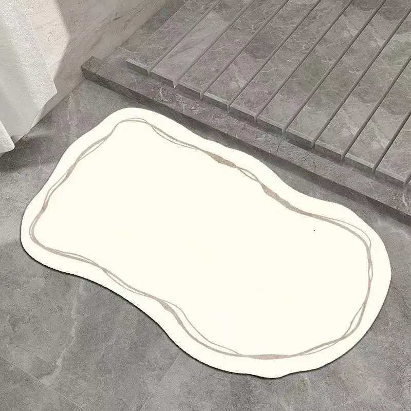 Bathroom toilet anti slip carpet toilet absorbent floor mat door quick suction quick drying diatomaceous earth H251205