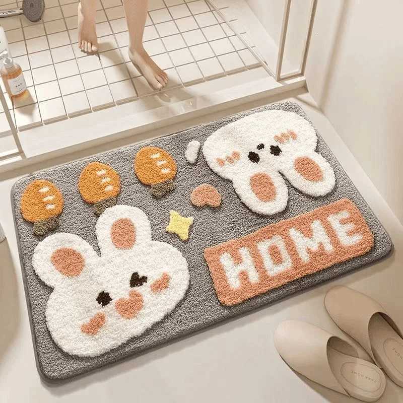 VIKAMA Cartoon Bathroom Floor Mat Entrance Floor Protector Anti-Slip Mat for Bedroom Carpet for Living Room Home Decoration H251205