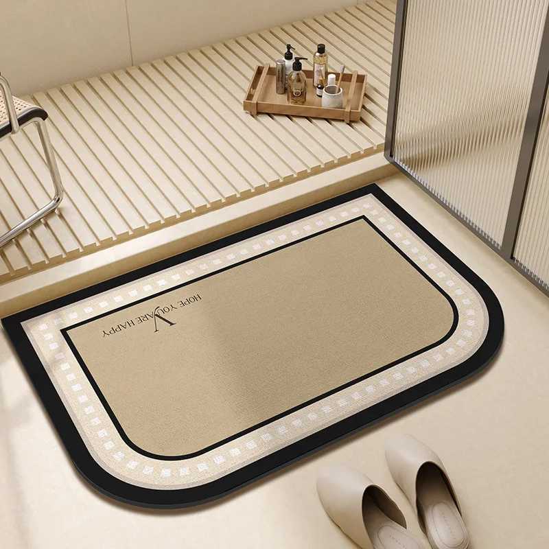 VIKAMA Simple Style Diatomite Bathroom Mat Household Bathroom Doorway Water-Absorbent Quick-Drying Easy-Care Foot Mats Carpet H251205