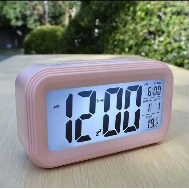 1PC Home LED Digital Alarm Temperature Calendar Snooze Function Alarm Clock Luminous Table Electronic Smart Clock M251205 - view 6