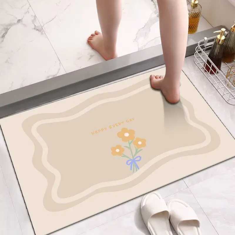 Bathroom floor mat diatom mud absorbent mat toilet door non-slip foot mat toilet toilet quick-drying carpet H251205