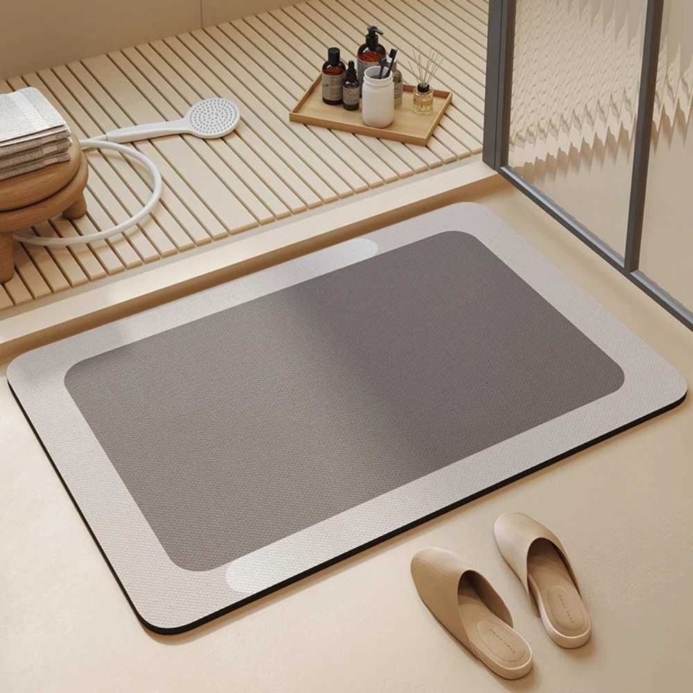 VIKAMA Diatom mud bathroom door mat bath blanket high quty super absorbent bathroom door mat anti-skid durable easy to clean H251205