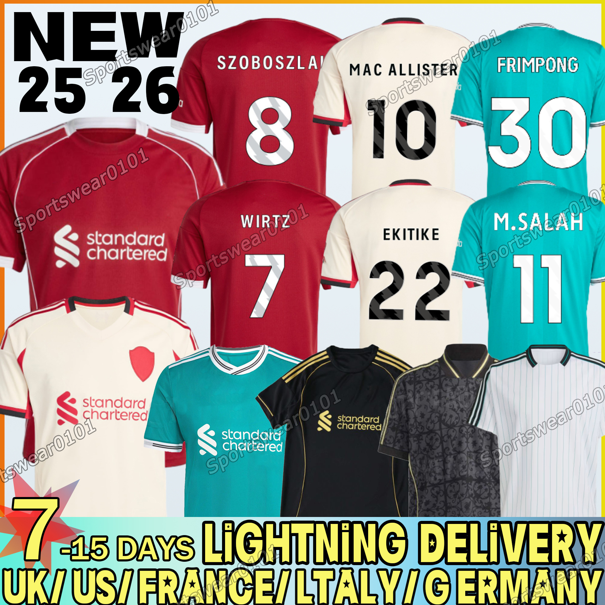 25 26 Season WIRTZ ISAK SALAH Ekitike MAC ALLISTER Kerkez D jerseys GAKPO DARWIN SZOBOSZLAI soccer jerseys 2025/26 long sleeves soccer Jerseys kids kits
