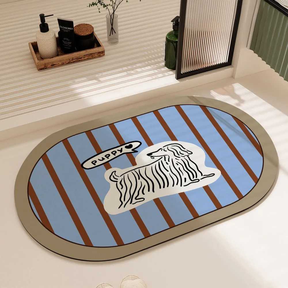 Luxury VIKMA Bathroom Rug Absorbent Quick-Dry Doormat Non-Slip Floor Mat for Home Bathroom Bedroom Kitchen Decor H251205