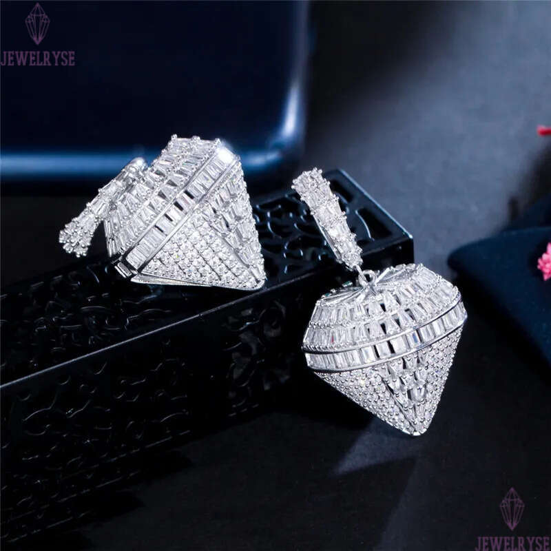 Luxury fashion charm full diamond earring designer for woman party South American AAA Cubic Zirconia Copper Bride Wedding Engagement Silver Earrings G
