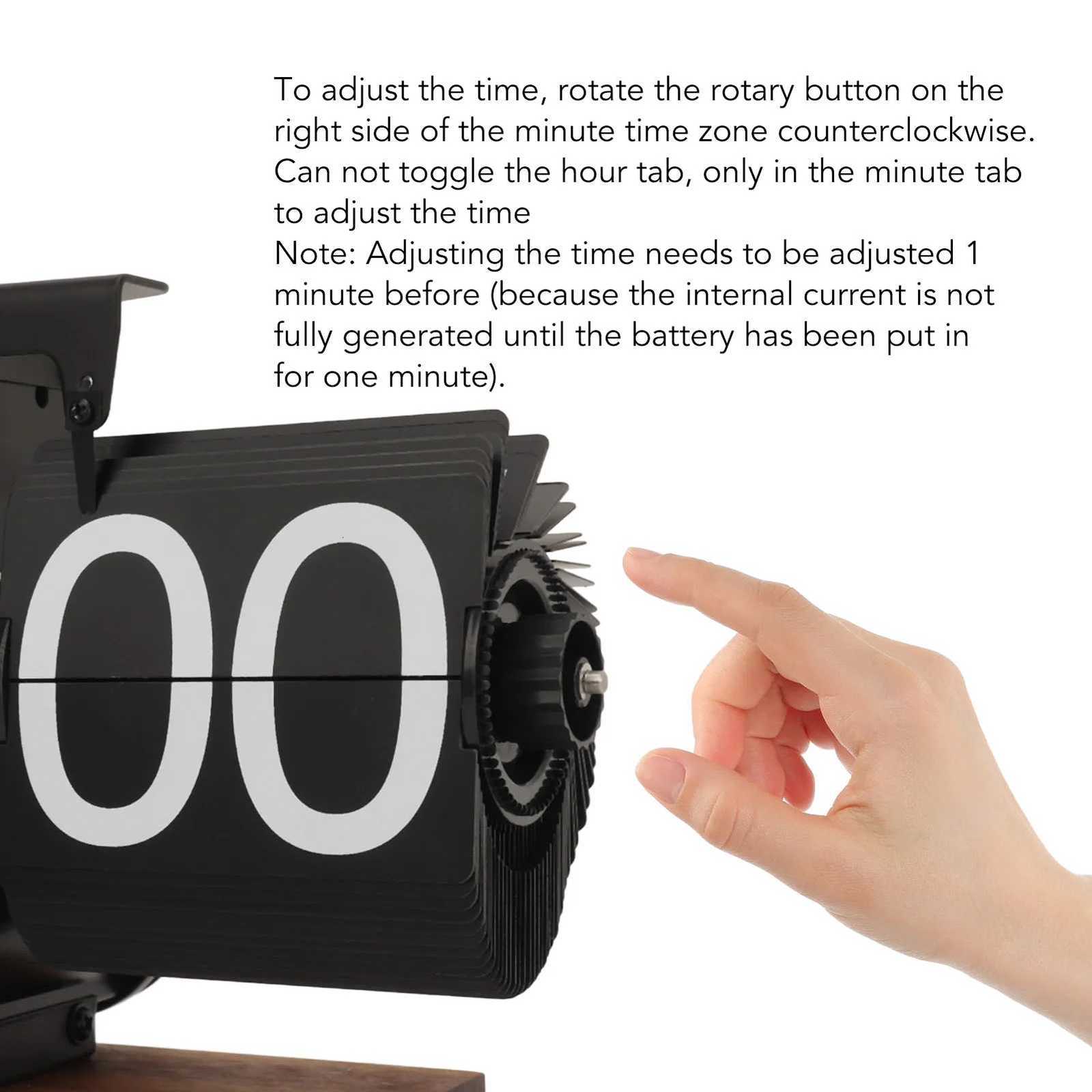 Vintage Digital Flip Page Clock Automatic Turning Battery Operated Mechanical Clock for Home Bedroom Office Decoration M251205 - view 4