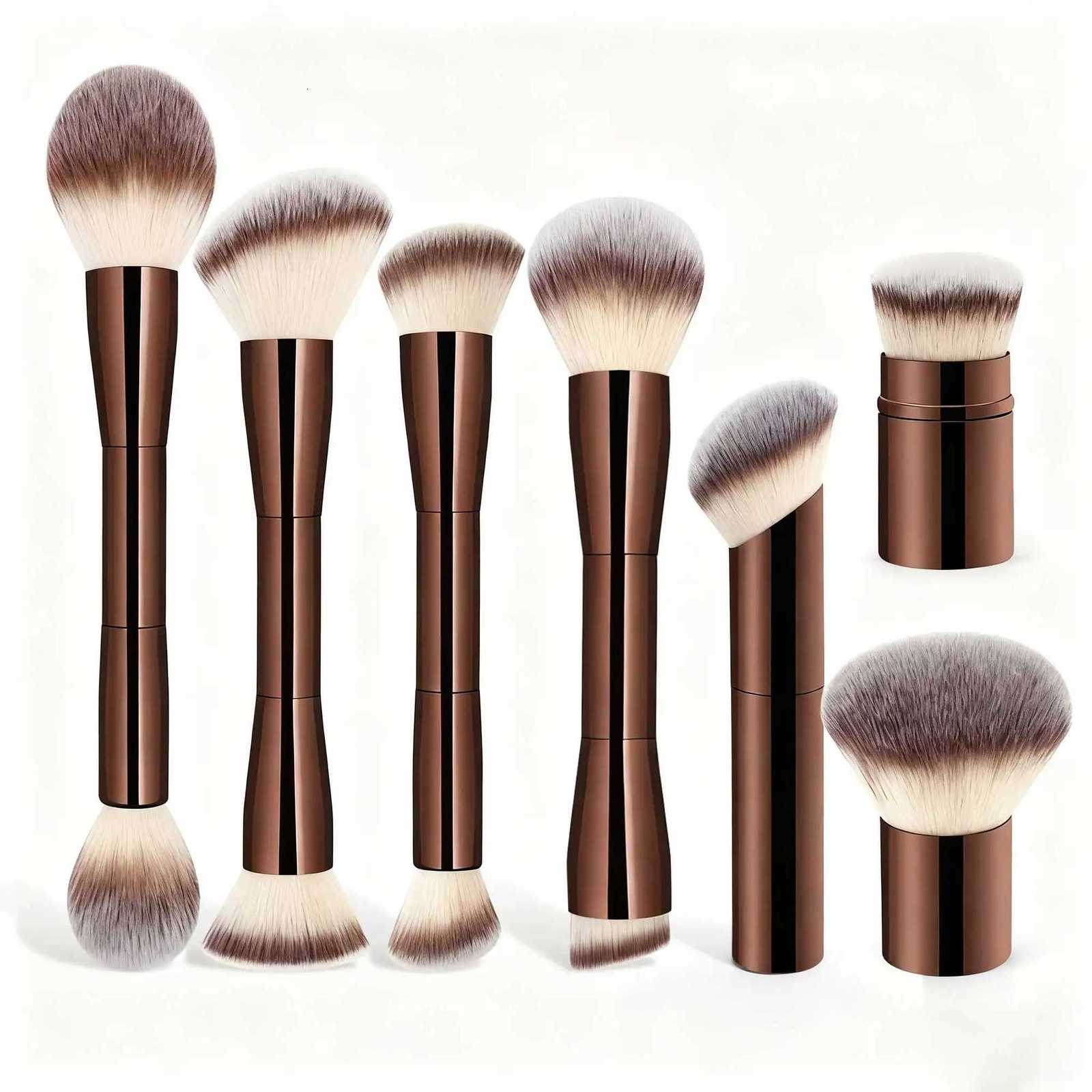 Makeup Brushes Double Head Foundation Powder Concealer Blusher Bronzer Makeup Brush Soft Fiber Hair Cosmetic Beauty ToolsT251205