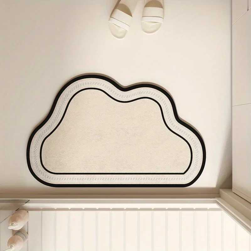 VIKAMA Light Luxury European Flower Bathroom Absorbent Floor Mat Diatomite Toilet Floor Mat Bath Door Carpet Home Decor H251205