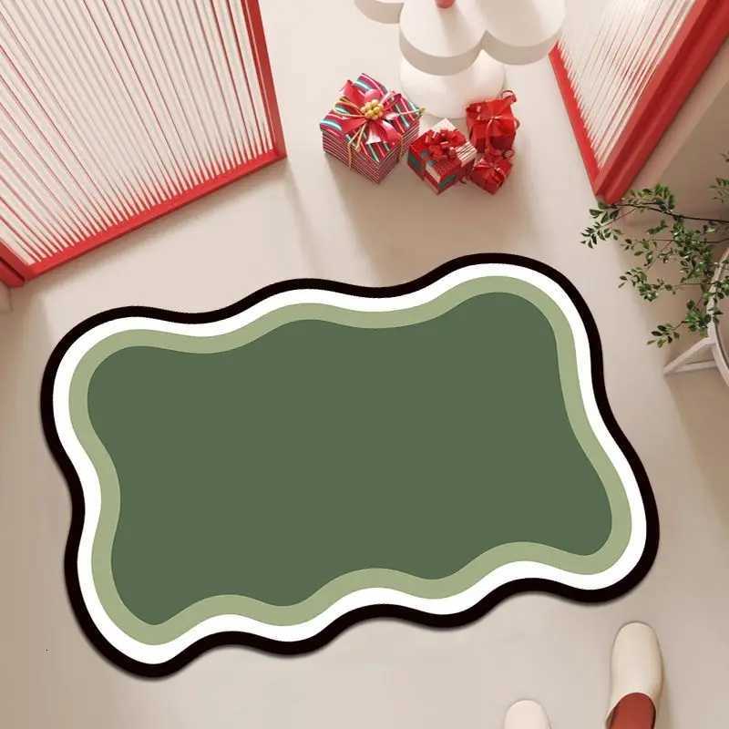 Diatom mud bathroom absorbent floor mat toilet toilet door non-slip mat floor mat foot mat leave-in carpet H251205