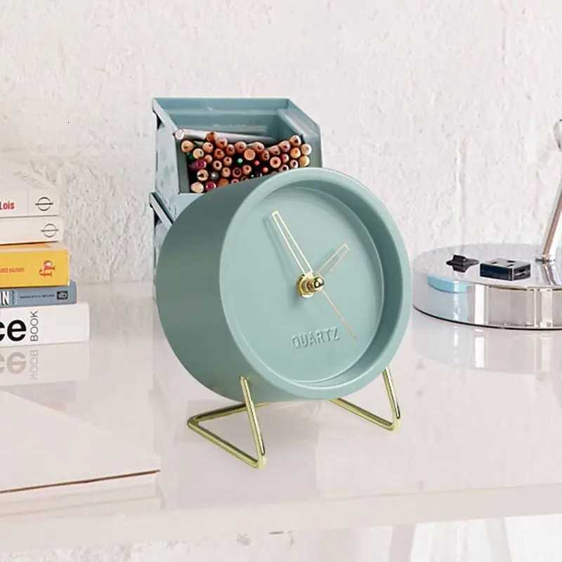 Quartz Desktop Clock Ornaments Fashion Household Use Home Decoration Mute Nordic Table Alarm Desk Tabletop Bedside Clocks Decor M251205 - view 3