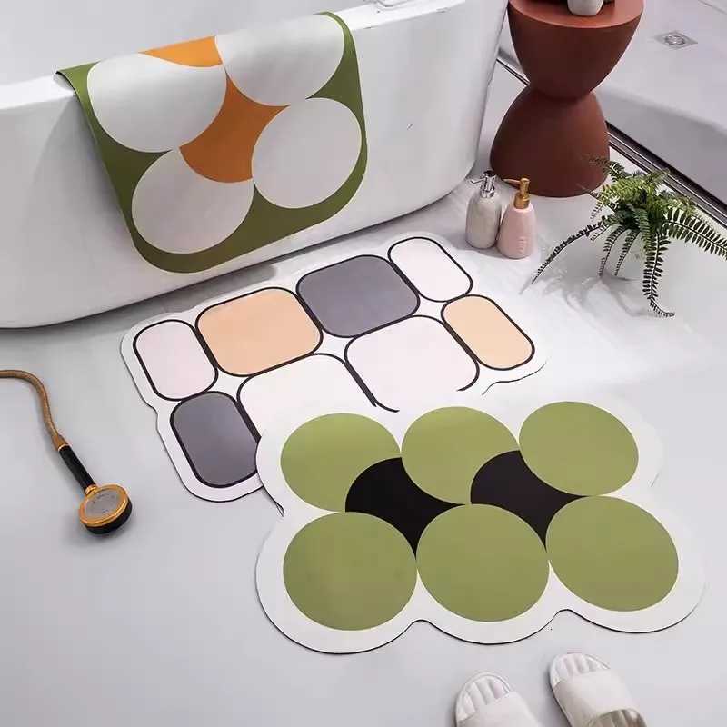 Absorbent Bathroom Mat Carpet Shower Floor Mat Diatom Mud Bathroom Floor Mat Non-Slip Thick Carpet H251205