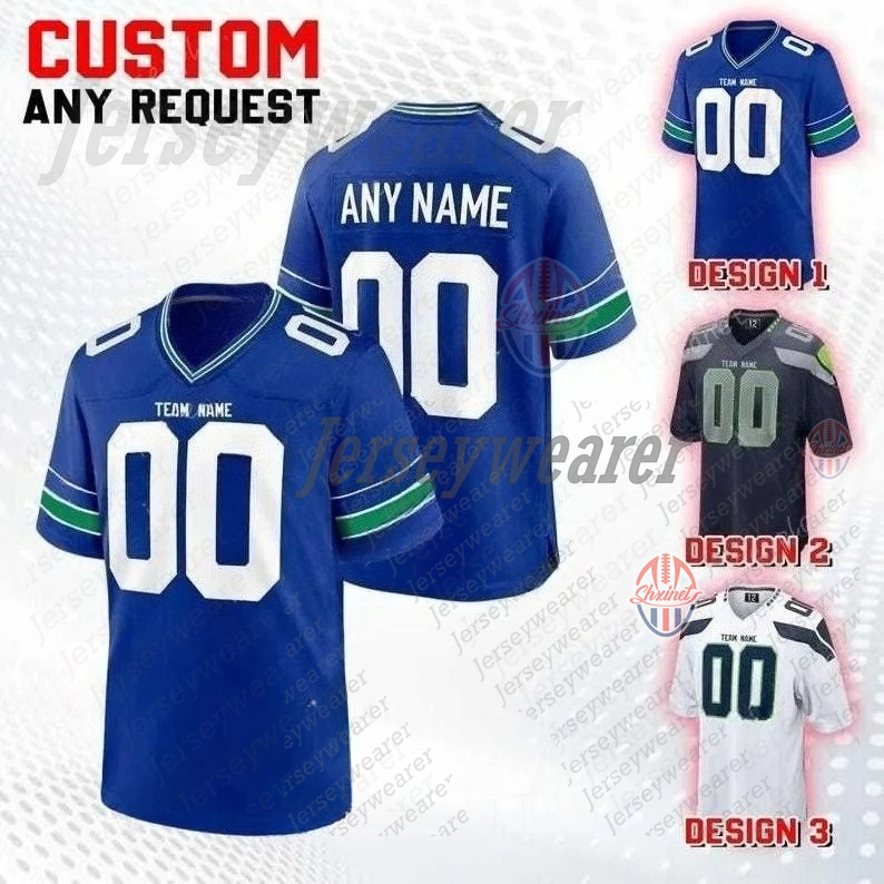 Cooper Kupp Sam Darnold Jaxon Smith-Njigba Football Jersey Devon Witherspoon Nick Emmanwori Kenneth Walker Byron Murphy Jake Bobo Largent