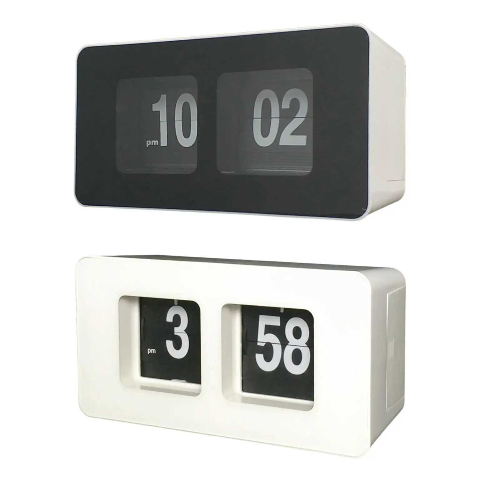 Automatic Flip Clock Battery Operated Desk Clock Table File Down Wall Clock Non Ticking Silent Sweep for M251205 - view 3