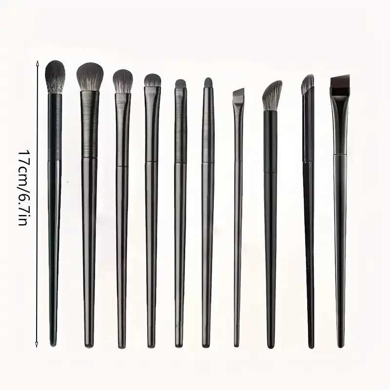 Soft eye shadow brush 10 piece set of eye cosmetics apply eyeliner pencil blade eye detail small makeup brushT251205