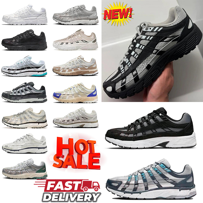 Running Shoes p6000 Men Women Sneakers Triple White Black Muslin Cool Grey Celestine Metallic Silver Spring Green Outdoor Sport Trainers 36-45