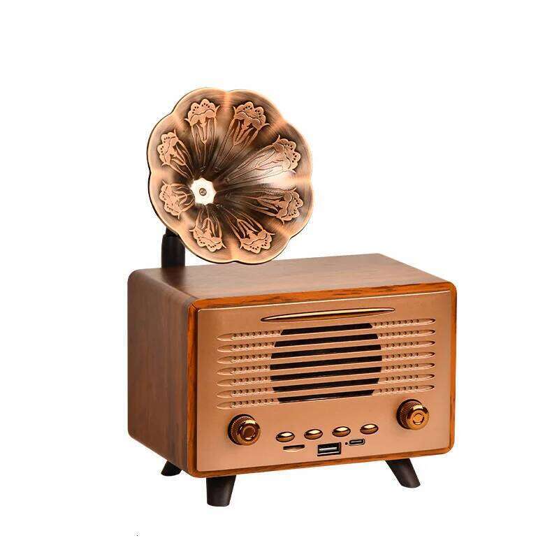 G3000 Retro Desktop Wooden Bluetooth Speaker FM Radio Support USB Drive TF Card Insertion Playback HIFI Sound Qaulity Mini Audio