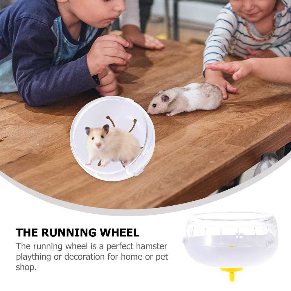 Silent Running Wheel for Hamster Gerbil Hedgehog Chinchilla Guinea Pig 21cm Transparent Pet Exercise Toy Supplies M251205