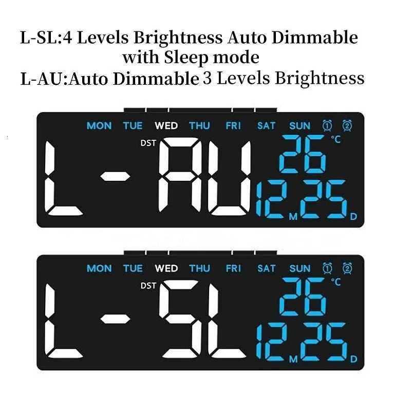 USB Powered Digital Alarm Clock TEMP Date Week Dual Alarm Timing Countdown Snooze Table Clock Auto Dimmable 12/24H DST LED Clock M251205 - view 4