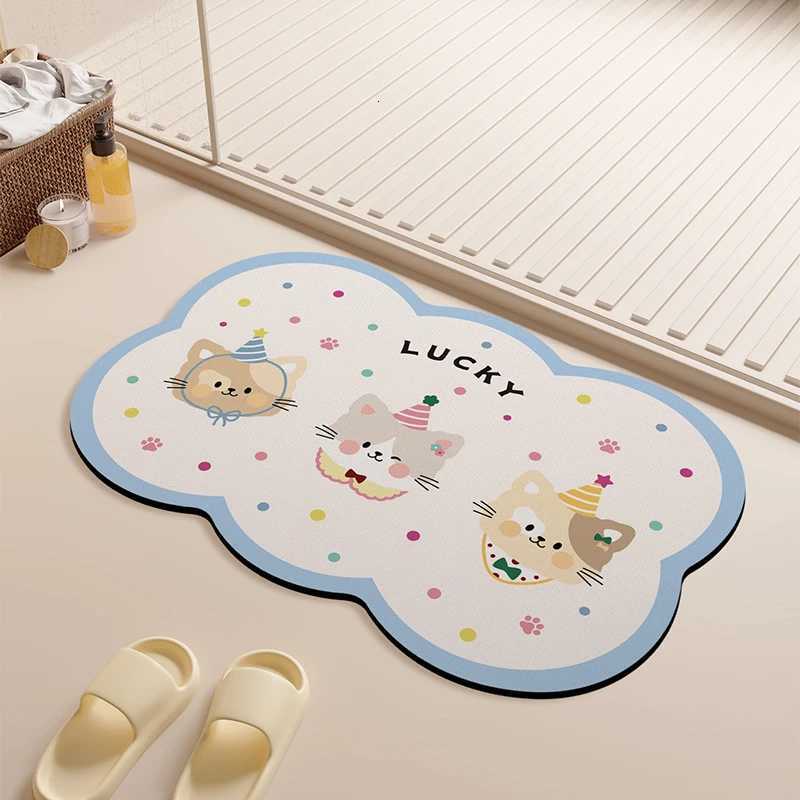 VIKAMA Bathroom Floor Mat - Toilet Entrance Silicone Clay Super Absorbent Quick-Drying Anti-Slip Anti-Fall Home Decoration H251205