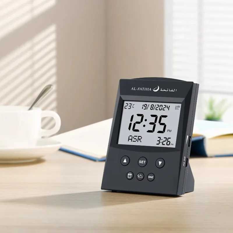 New Arrival Digital Azan LCD Desk Table Clock Muslim Athan Watch Reminder Hijri Gregorian Calendar Islamic Mosque M251205 - view 6