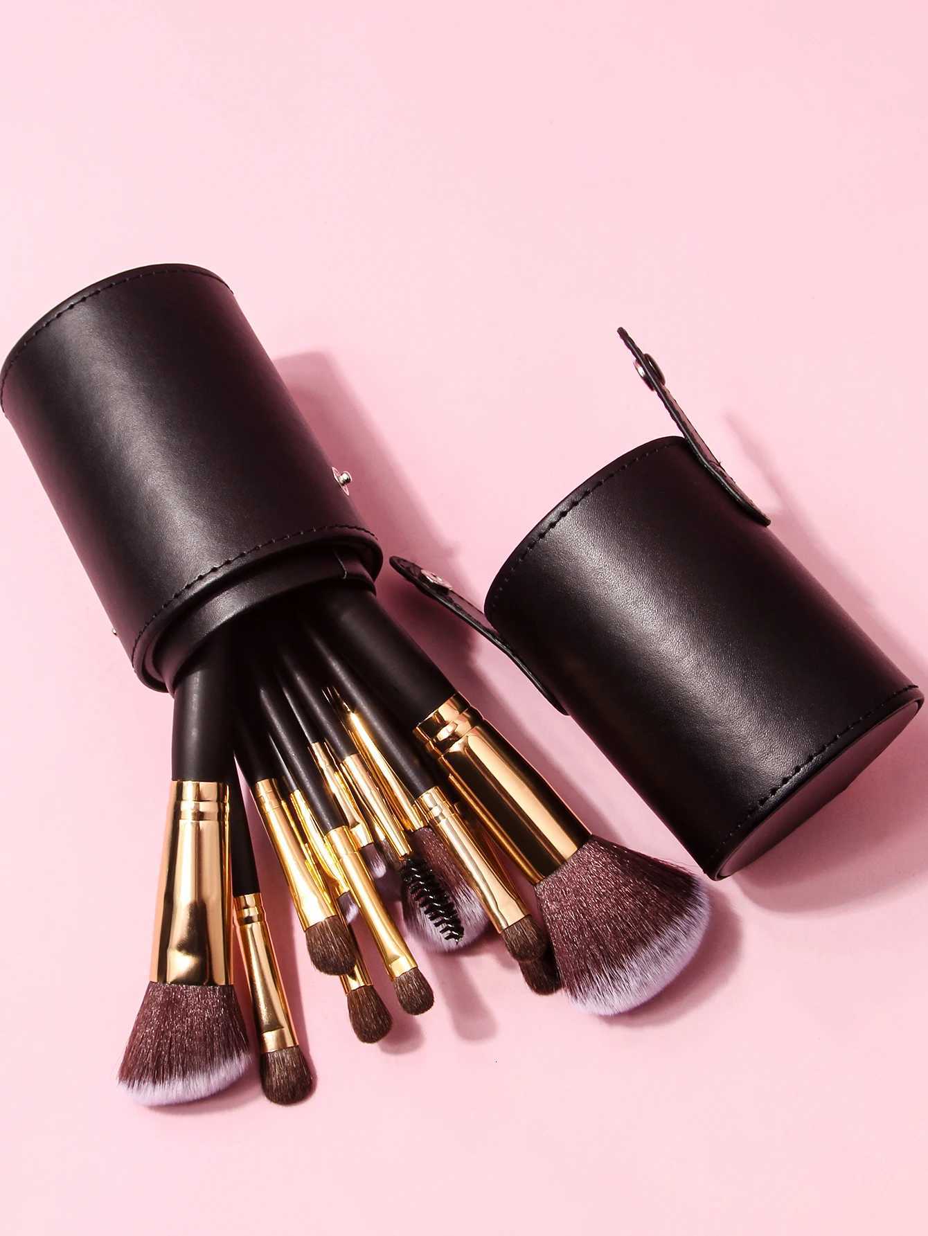 15 PCS Professional Makeup Brush Set With Makeup Brush Holder Wooden Handle Cosmetic BrushesT251205