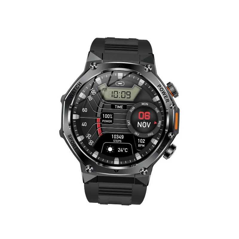 AK82 Smart Watch 18 Flashlight Outdoors Mti-Sports Fitness Tracker Men BT Wireless Calling 800Mah Large Battery Smartwatch Y251205