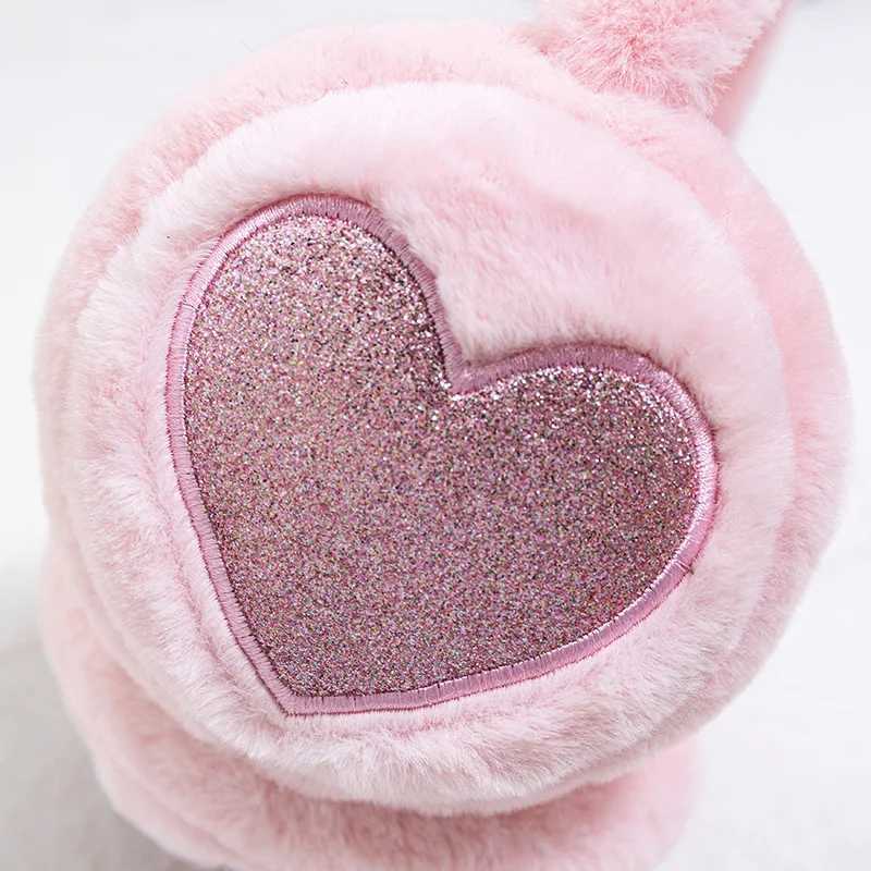 Winter Warm Plush Earmuffs for Women Girls Children Riding Ski Ear Protection Cartoon Cat Ear Cover Glitter Earflap Fur SoftXJ251205 - view 4