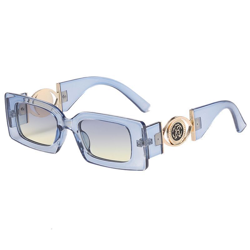 Blue Light Blocking Chic Ers Uv400 European And American Sunglasses Fashionable Men Women Small Frame Concave Shape Unique Decorative Glasses