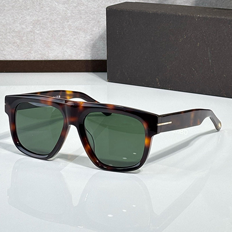 FASHION ICON GEOMETRIC SUNGLASSES Driving classic style sunglasses for mens TF1201 Hawksbill colored acetate frame Minimalist Sunglasses