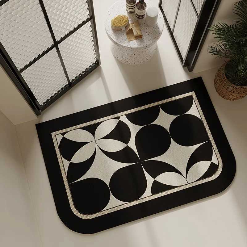 Diatom mud floor mat bathroom water-absorbing quick-drying door mat household toilet non-slip easy to take care of foot mat H251205