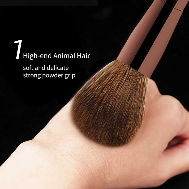 Hourglass Makeup Brush Set Mini Portable 7 Pcs High Quality Soft Animal Hair Brush Include EyeshadowBlushPowder BrushT251205