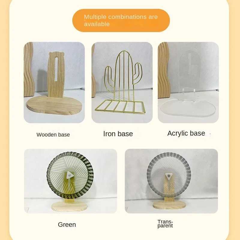 24CM Large Hamster Running Wheel Golden Bear Silent Roller with Bracket Sports Toy Landscaping Flywheel Pet Supplies M251205