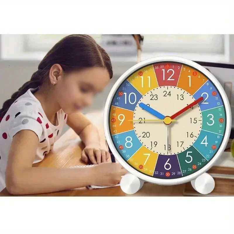 Early Learning Desktop Alarm Clock Children Wake Up Alarm Clock Living Room Bedroom Silent Desktop Clock Desktop Clock M251205 - view 5
