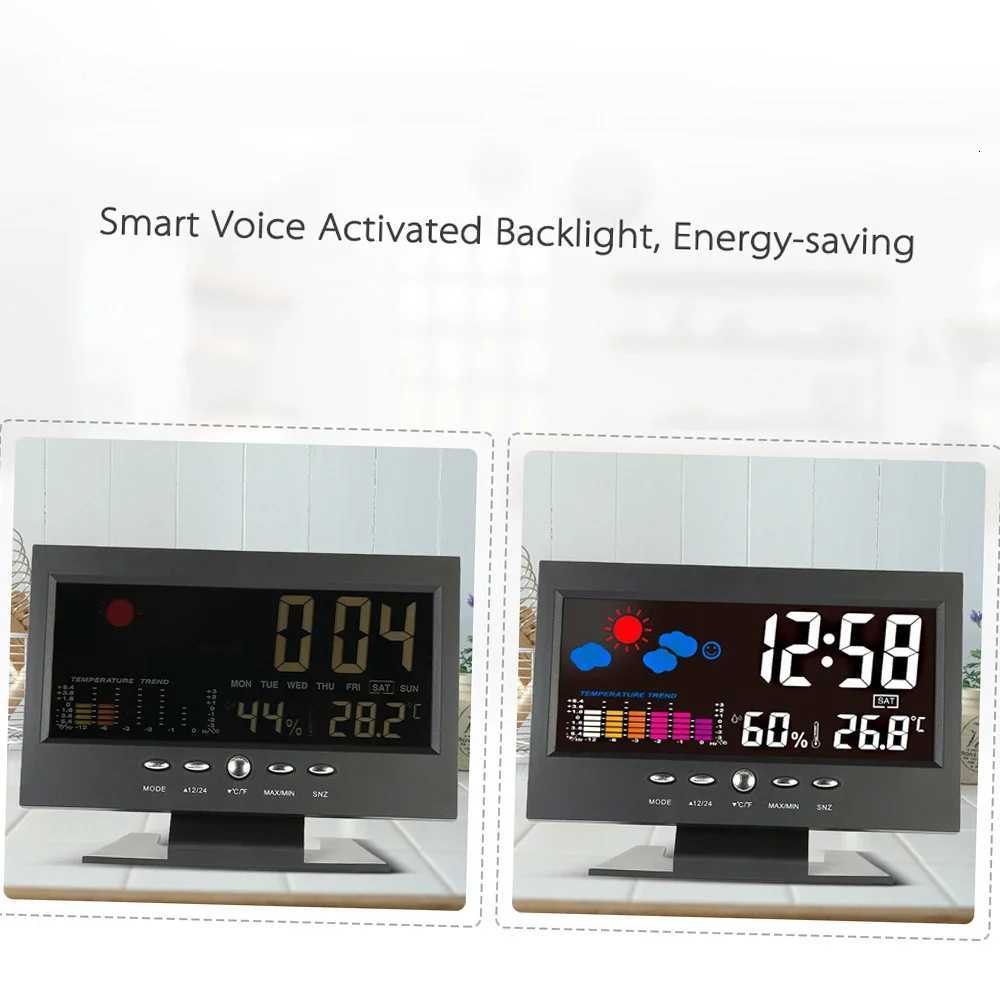 Weather Station Digital Temperature Humidity Meter Clock Thermometer Hygrometer Calendar Temperature Trend Alarm Comfort Level M251205 - view 3