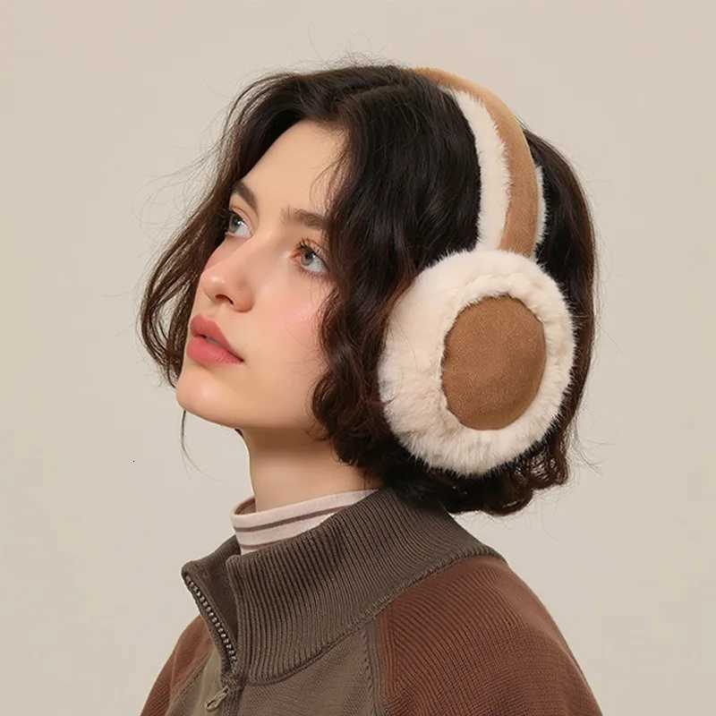 Autumn and Winter Suede Plush Earmuffs Womens Velvet Thickened Warm Earmuffs Riding Cold Ear Protection Winter AccessoriesXJ251205 - view 4