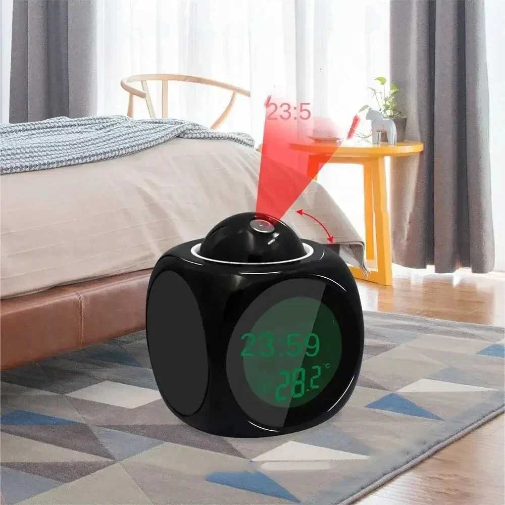 Projection Alarm Clock Ceiling Display Snooze Desk Table Clock Voice Multifunction Digital Projection Clock Temperature Displ M251205 - view 4