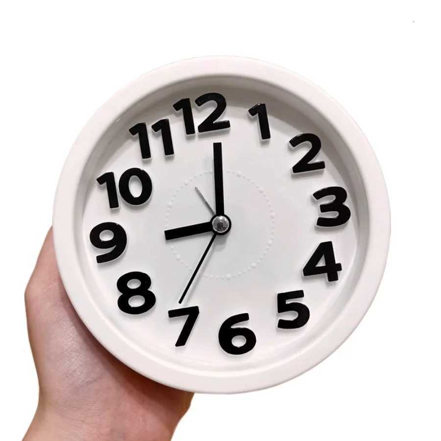 Square Round Alarm Clock Small Silent Table Alarm Clock Wake Up Clock Battery Powered Portable Alarm Clock M251205 - view 5