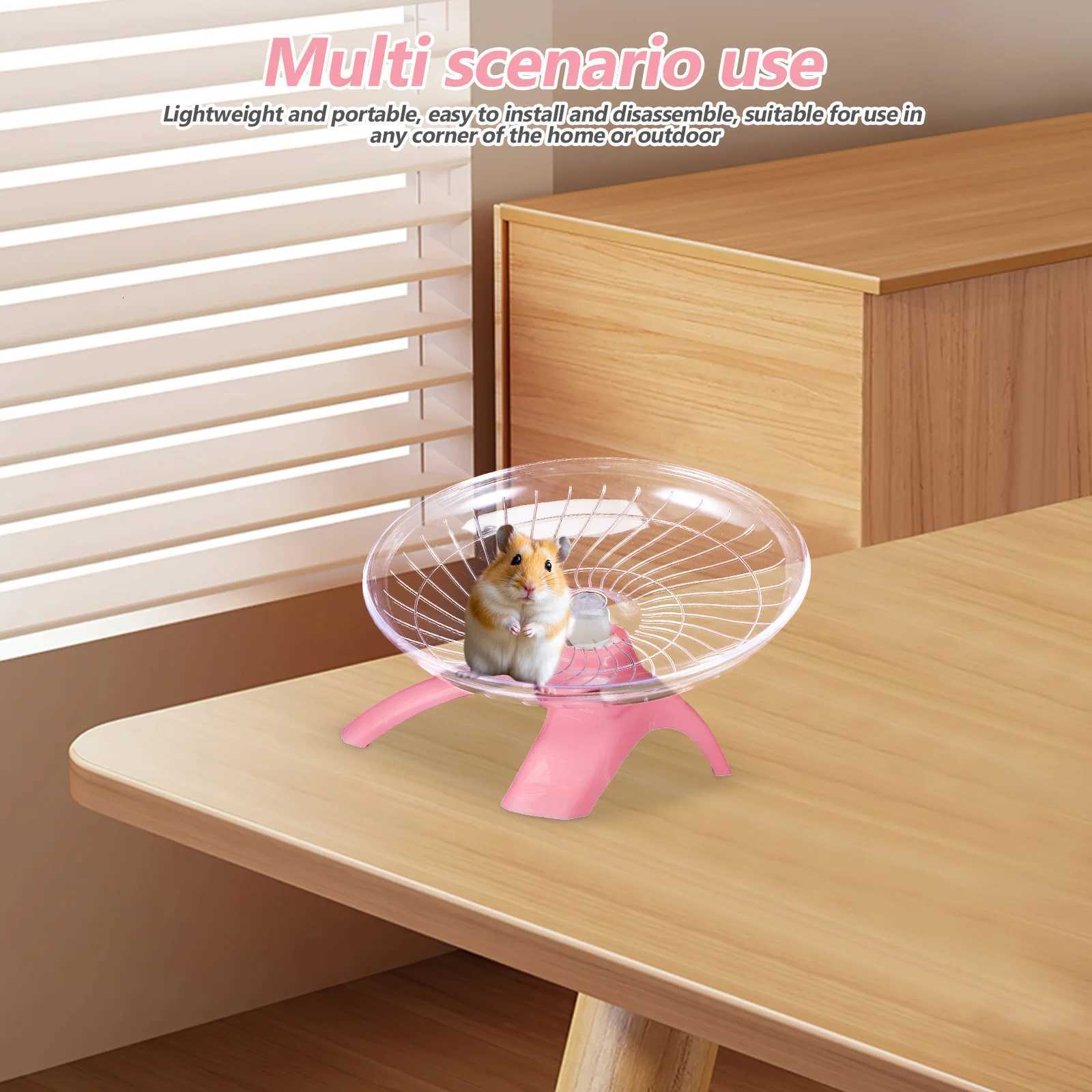 4Pcs Silent Hamster Flying Saucer Wheel for Mice Rats Gerbils Hedgehog and Small Animal Exercise Hamster Wheel M251205