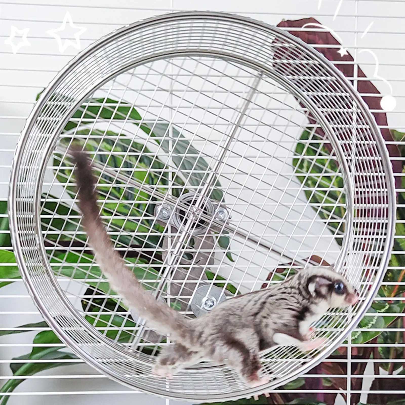 Metal Hamster Running Exercise Wheel Anti Slip Mute Toy Cage Accessories for Hedgehogs Rats Squirrel Play and Run Pet Supplies M251205