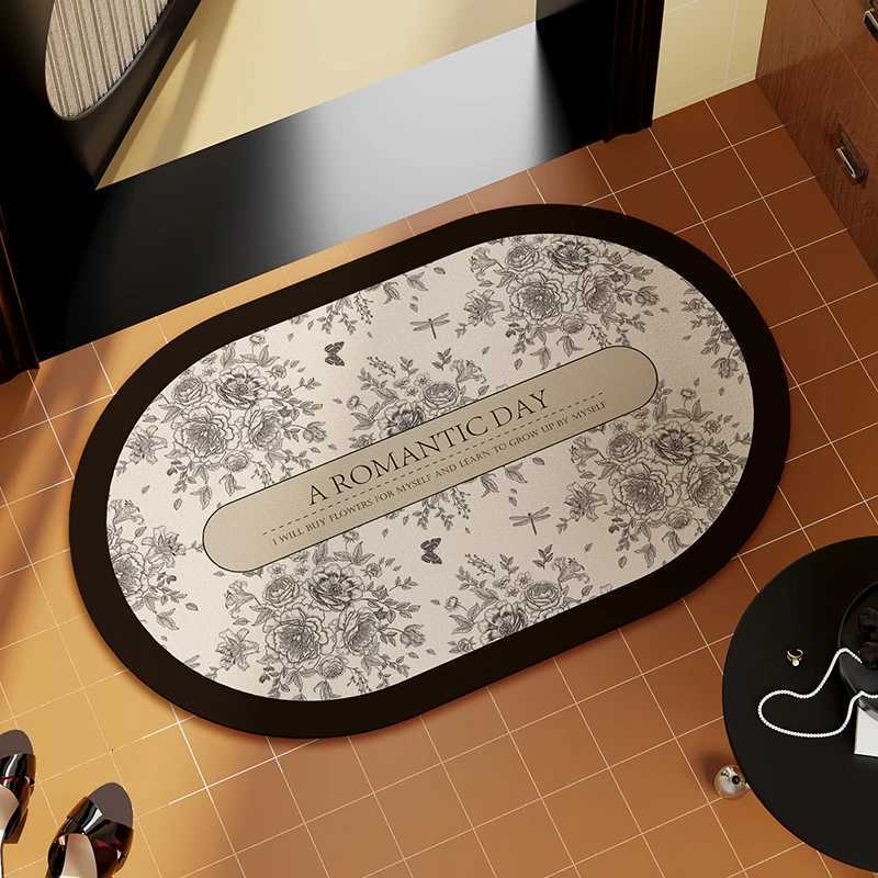 VIKAMA Bathroom Soft Strong Water Absorbing Floor Mat Anti-Slip Thick Floor Mat Door Rug Door Pad Home Decoration H251205