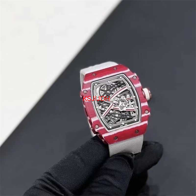 Luxury Watch Richadmile Mens 67-02 Wristwatch Automatic Mechanical Movement Watches Top Version 7.8mm Thin Thickness Carbon Fiber Watch Goodsf89 Kpgp