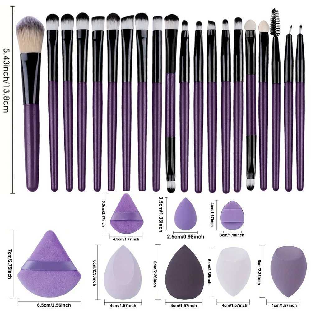 8/20Pcs Eye Makeup Brush Set Portable Soft Makeup Tool Eyeshadow Blending Detail Cosmetics Brush Kit with Makeup Egg Powder PuffT251205