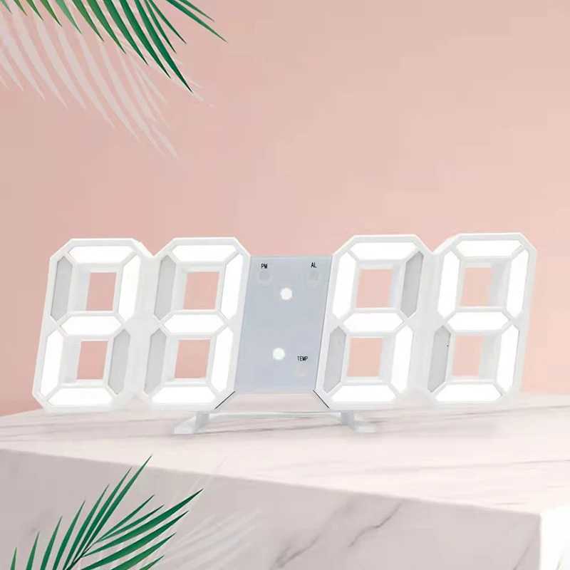 3D LED Table Alarm Clock - Displays Date Temperature Decorative Digital Clock for Home Kitchen Office M251205 - view 4