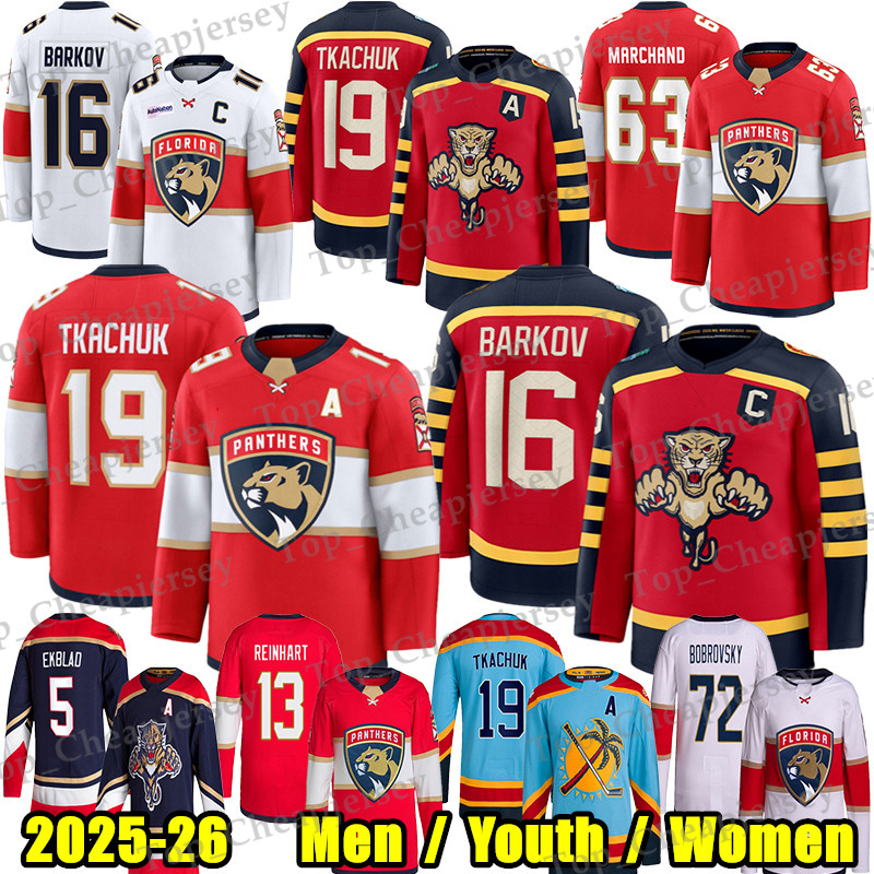 #16 Aleksander Barkov Jersey FloridaS Hockey Jersey Panthers Jersey #19 Matthew Tkachuk Brad Marchand Sam Reinhart Sam Bennett Forsling Sergei Bobrovsky jerseys