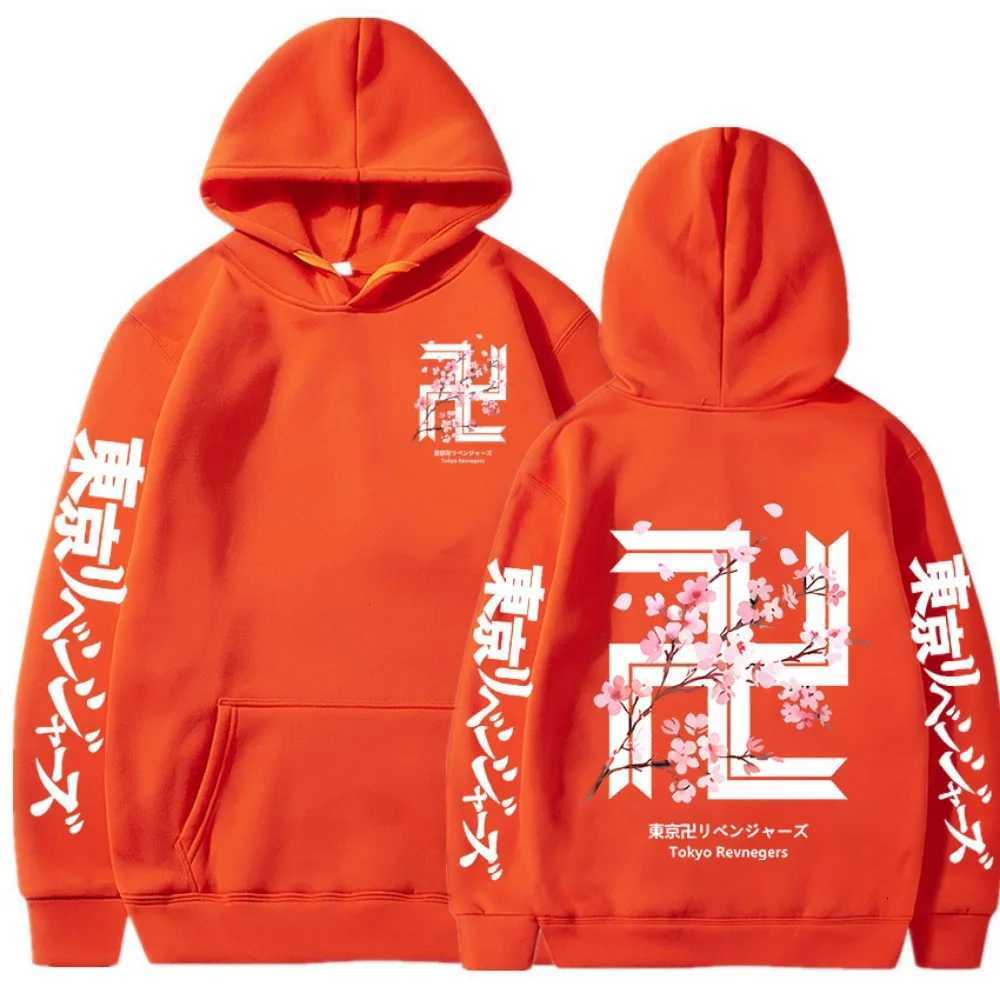 Japan Anime Tokyo Revengers Cherry Blossom Graphics Hoodies Tokyo Gang Sweatshirts Cozy Tops Pullovers Unisex Clothes TopsXJ251205